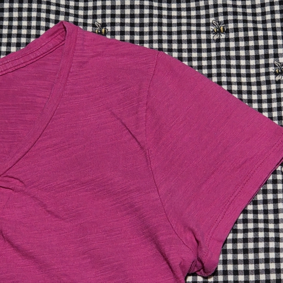 Women's Hanes Pink Short Sleeve Tee - Picture 3 of 16